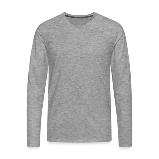Men's Premium Grey Longsleeve Shirt - heather grey