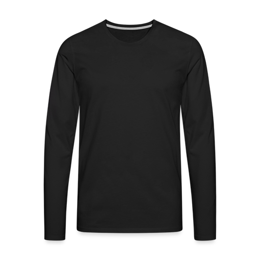 Men's Premium Black Longsleeve Shirt - black