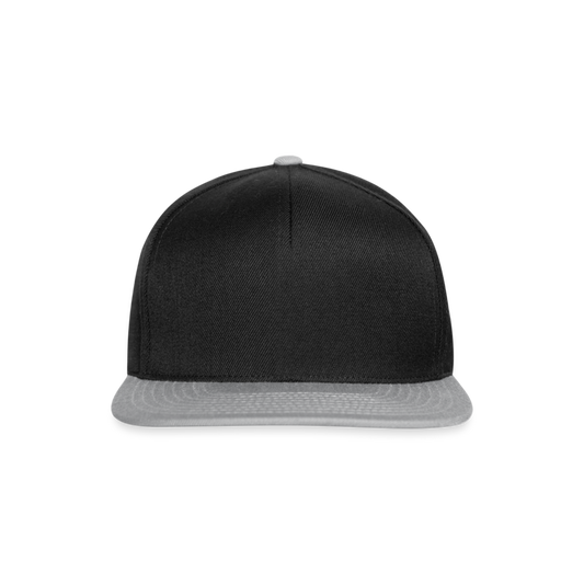 Black-Grey Snapback Cap - black/grey