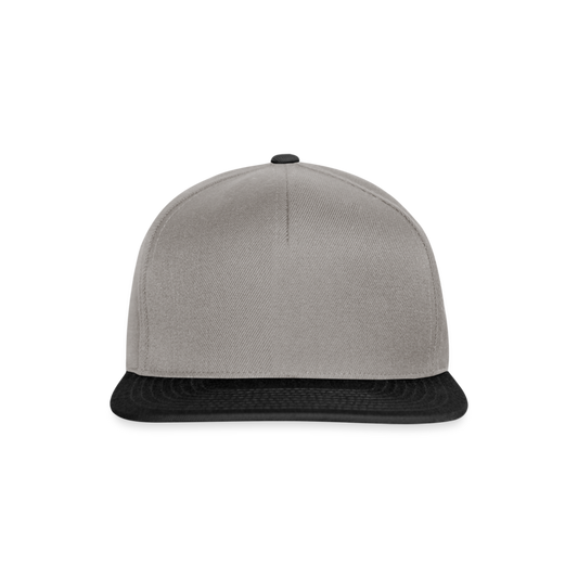 Grey-Black Snapback Cap - graphite/black